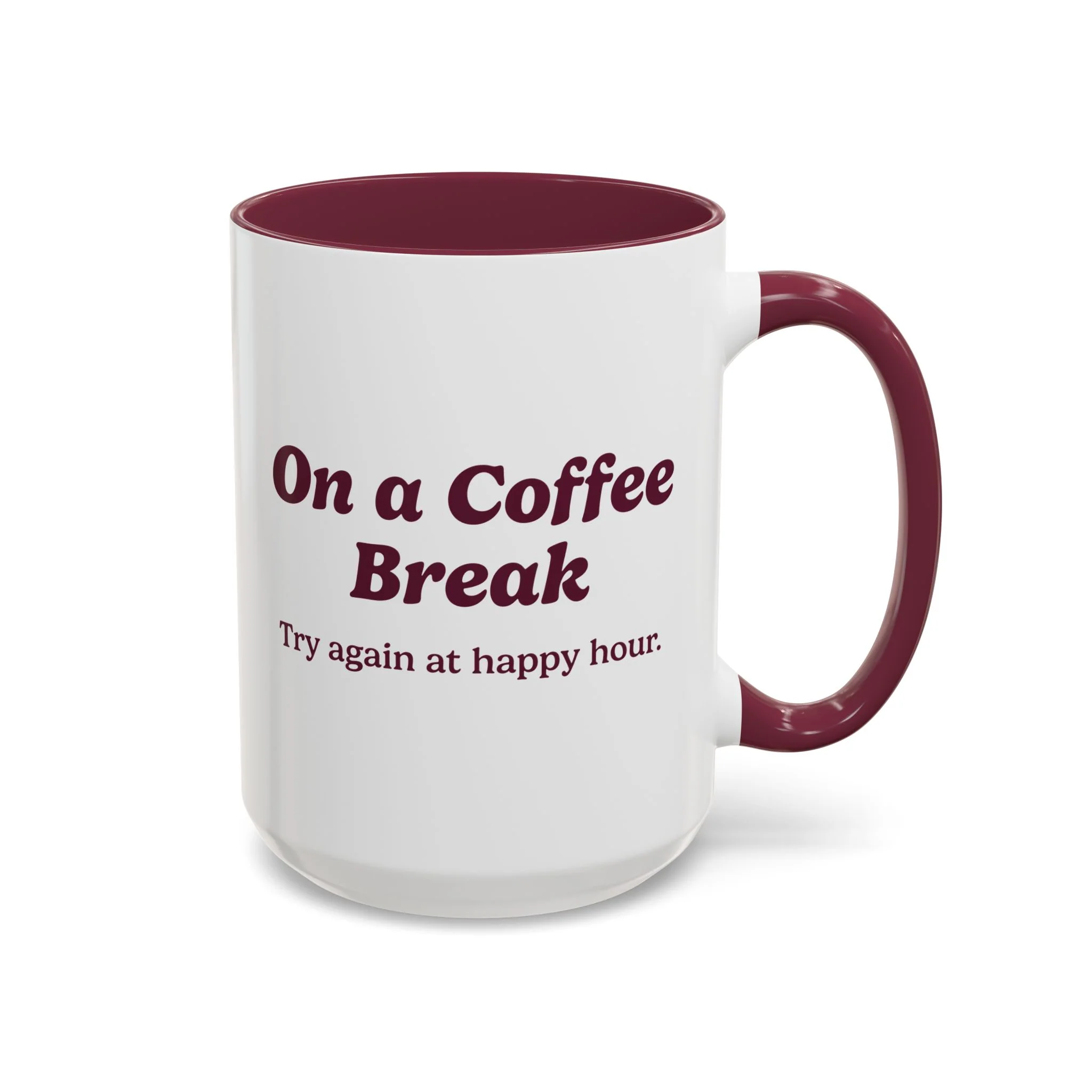 On a Coffee Break Mug - Burgundy - Image 3
