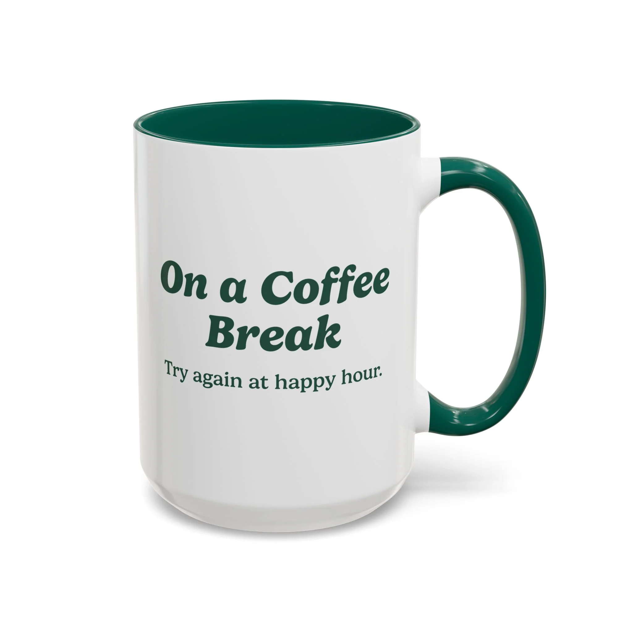 On a Coffee Break Mug - Green - Image 3